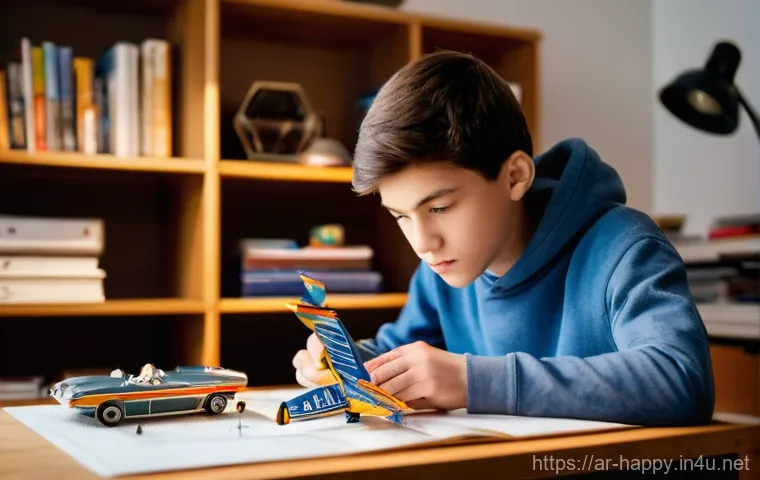 행복을 위한 취미 찾기 - **Prompt:** A young woman, approximately 20-25 years old, engaged in painting in a sunlit art studio...