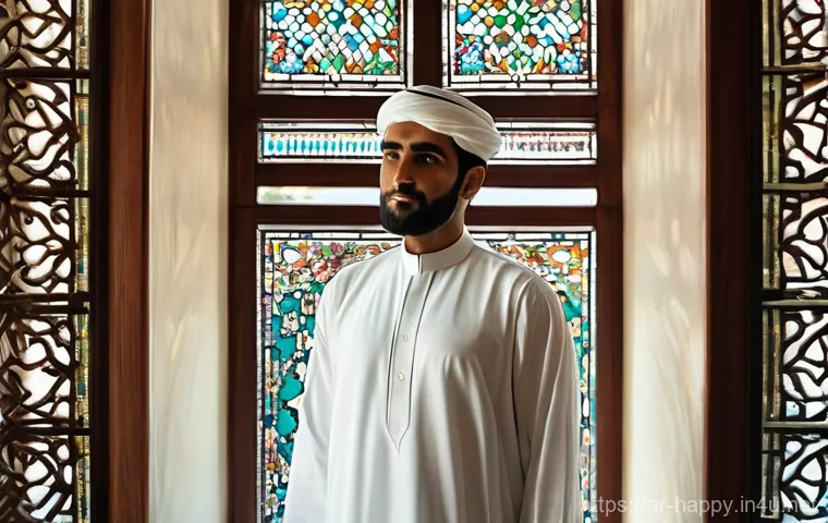 행복을 찾기 위한 여행 - **Prompt:** A heartwarming scene of a multi-generational Arab family gathered around a beautifully s...