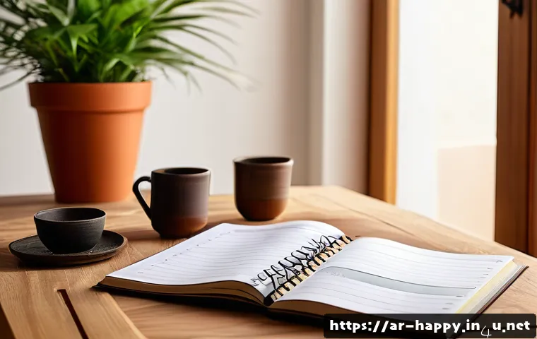 행복을 위한 성취감 높이는 방법 - A serene Middle Eastern home office scene bathed in warm natural sunlight, featuring a wooden desk w...